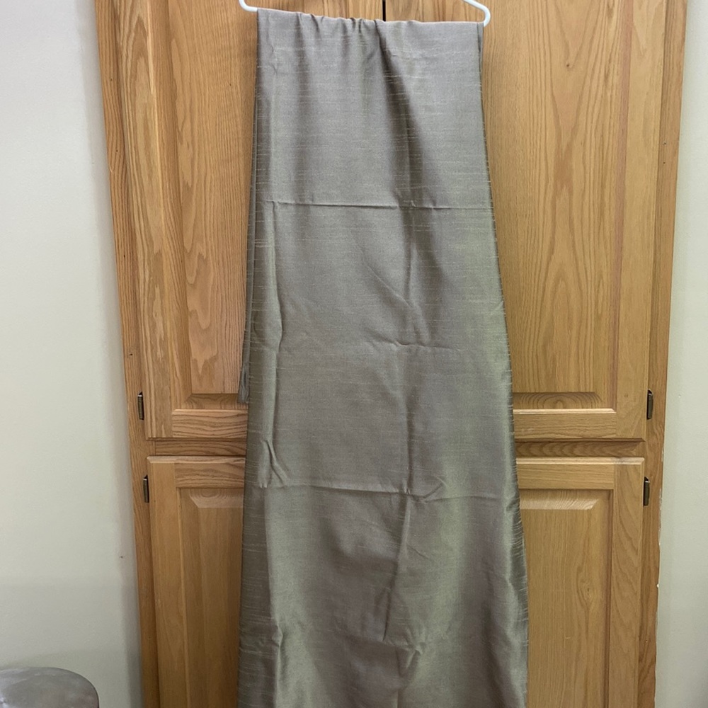 84" Curtain panel - taupe with sheen
